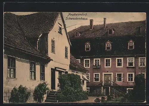 AK Neudietendorf, Schwesternhaus mit Eingang