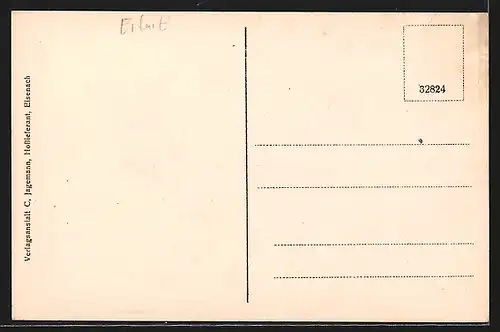 Passepartout-AK Neudietendorf /Th., Mädchenanstalt der Brüdergemeine, Gebäudeansichten mit Weg
