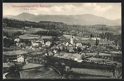 AK St. Radegund, Teilansicht mit Bergen