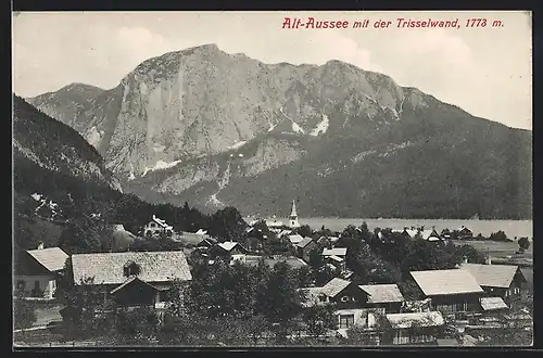 AK Alt-Aussee, Panorama mit der Trisselwand