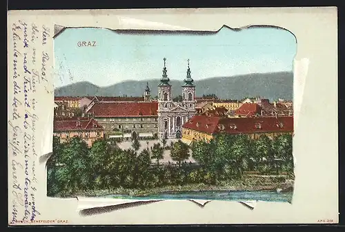 AK Graz, Blick zur Kirche