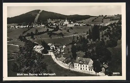 AK Mariazell, Blick von Rasing auf den Ort