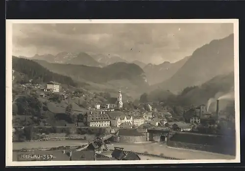 AK Hieflau, Ortsansicht mit Kirche