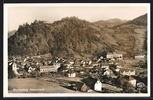 AK Kapfenberg, Ortsansicht aus der Vogelschau