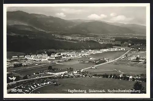 AK Kapfenberg, Hochschwabsiedlung aus der Vogelschau