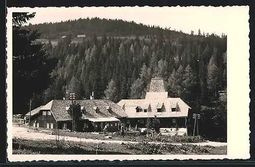 AK Judenburg, Alpengasthof Schmelz Busse und Rieser mit Umgebung