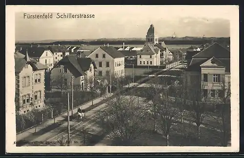 AK Fürstenfeld, Schillerstrasse aus der Vogelschau