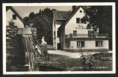 AK Gams, Frauenthal, Haus Hilde-Marte, Brunnen