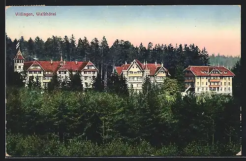 AK Villingen, Blick auf das Waldhotel