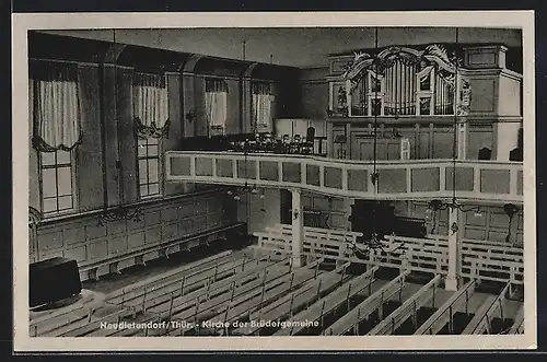 AK Neudietendorf, Inneres der Kirche der Brüdergemeine