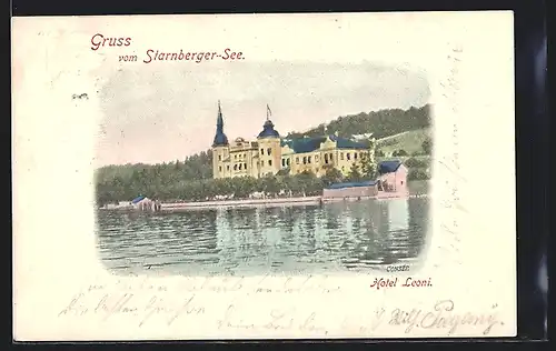 AK Starnberg, Blick auf Hotel Leoni