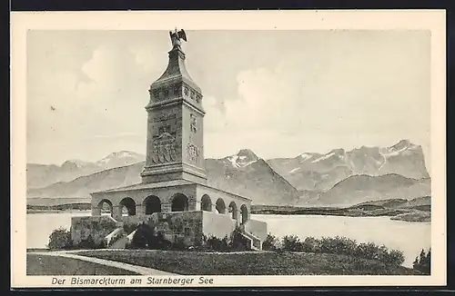 AK Starnberg, Bismarckturm am Starnberger See