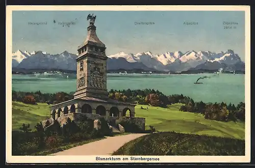 AK Starnberg, Bismarckturm am Starnbergersee