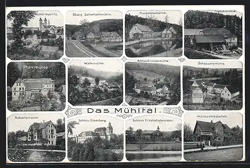 AK Eisenberg, Pfarrmühle, Walkmühle, Robertsmühle, Waldschlösschen
