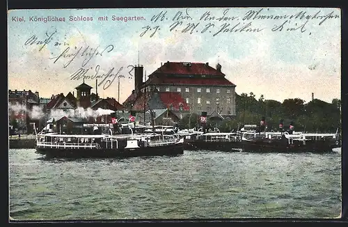 AK Kiel, Königl. Schloss mit Seegarten