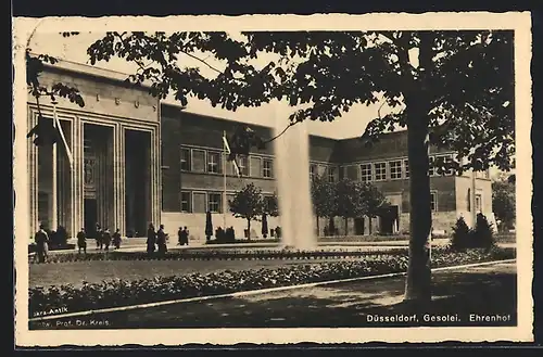 AK Düsseldorf, Gesolei, Ehrenhof, Ausstellung