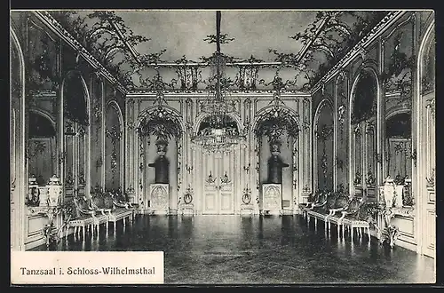 AK Wilhelmsthal, Tanzsaal i. Schloss Wilhelmsthal