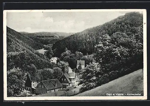 AK Dahl a. Volme, Teilansicht aus der Vogelschau