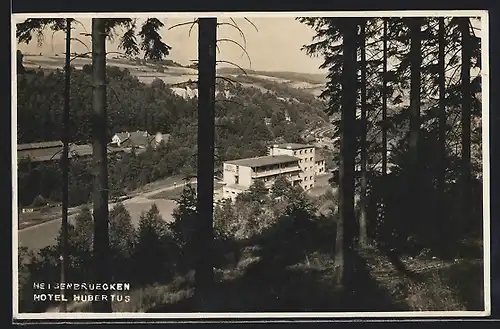 AK Heigenbrücken, Hotel Hubertus, Blick durch den Wald