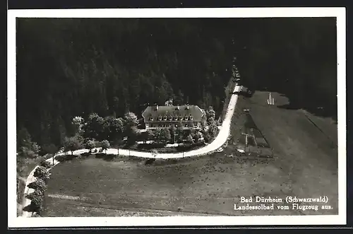 AK Bad Dürrheim /Schwarzwald, Fliegeraufnahme des Landessolbades