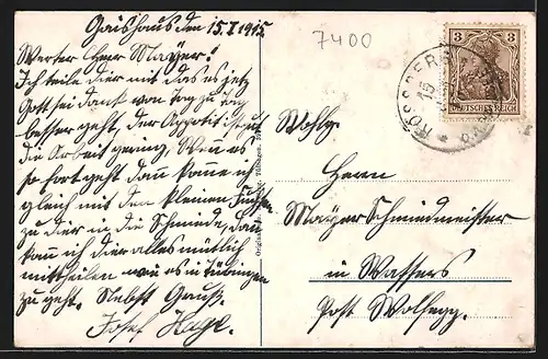 AK Tübingen, Partie bei der Eberhardsbrücke mit Oesterberg