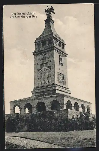 AK Starnberg, Bismarckturm am Starnberger See