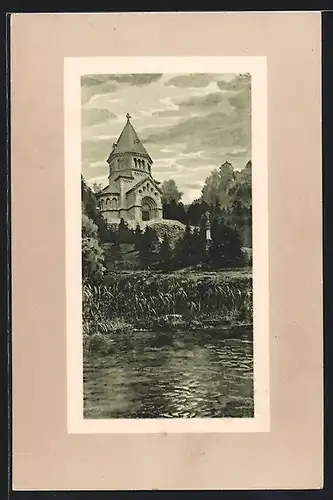 AK Starnberg, Starnberger See, Votivkapelle Ludwig II.