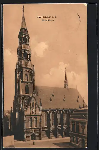 AK Zwickau /Sa., Die Marienkirche