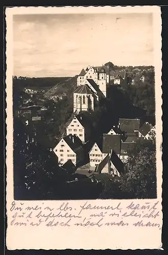 AK Haigerloch /Hohenzollern, Teilansicht aus der Vogelschau