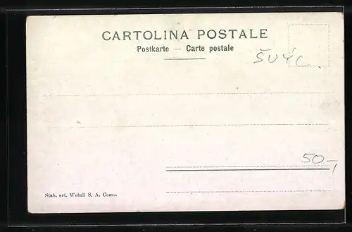 AK Isola Bella, Blick vom Ufer auf die Insel