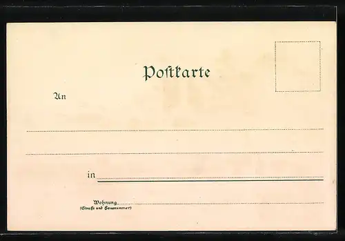 Lithographie Borna, Stadt-Haus, Kriegerdenkmal, Ruderboote auf dem Breiten Teich