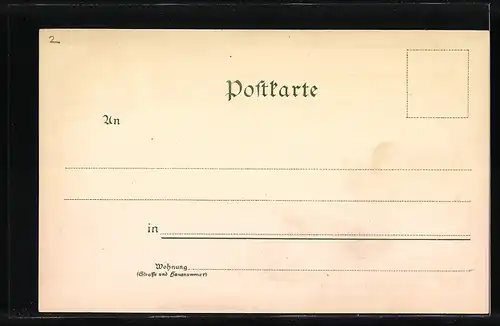 Lithographie Uelzen, Fischerhof, kaiserl. postamt, Bahnhof, Rathaus