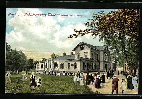 AK Taucha, Gasthaus Schützenhaus von Gustav Köthnig