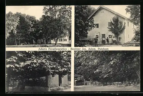 AK Potzham, Adams Paradiesgarten, Bes. Jos. Adam, Aussenansichten