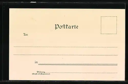 Lithographie Reichertshofen, Gasthof Müller-Bräu, Kunstmühle und K. Post