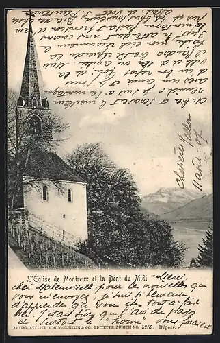 AK Montreux, L`Église et la Dent du Midi