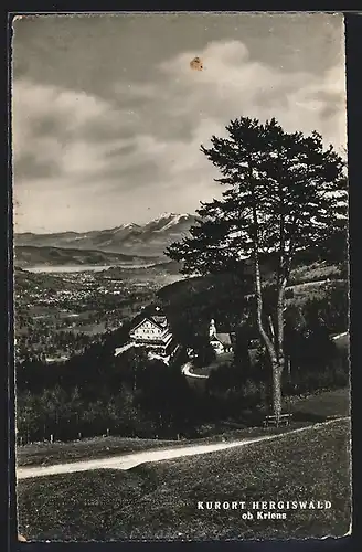AK Hergiswald ob Kriens, Ortspartie mit Hotel