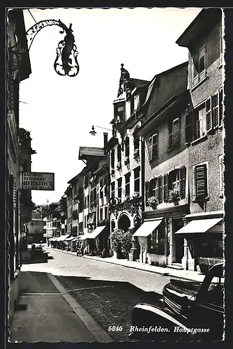 AK Rheinfelden, Strasse Hauptgasse mit Gasthaus Rebstock