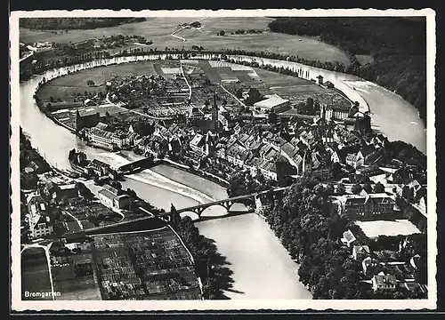 AK Bremgarten, Totalansicht aus der Vogelschau