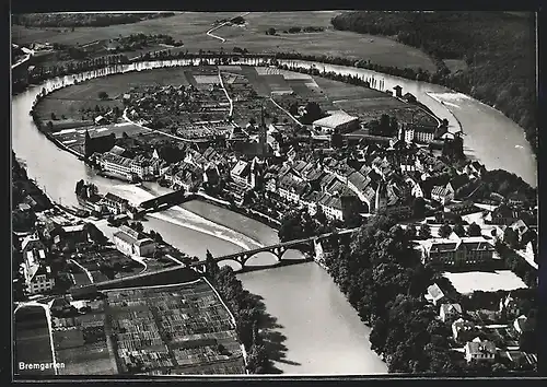 AK Bremgarten, Teilansicht mit Brücke