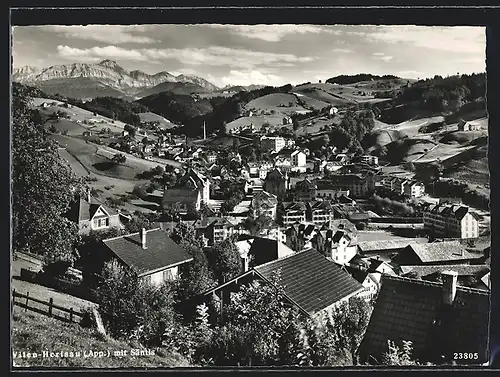 AK Wilen-Herisau, Teilansicht mit Säntis