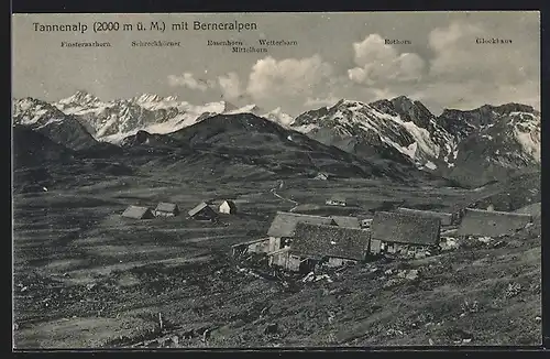 AK Kerns, Tannenalp mit Berneralpen, Wetterhorn, Rothorn