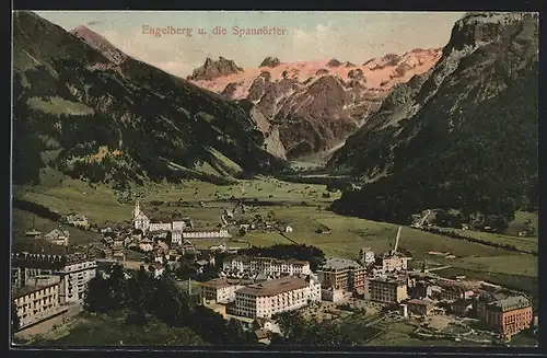 AK Engelberg, Ortsansicht u. die Spannörter