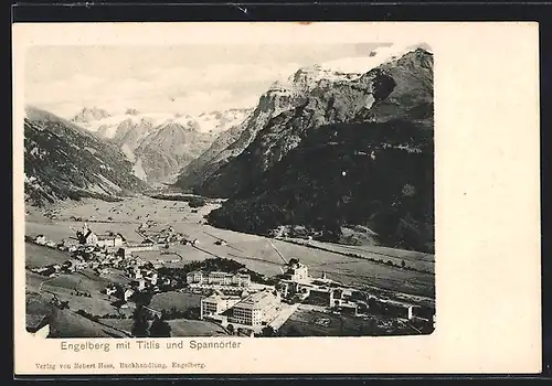 AK Engelberg, Ansicht mit Titlis und Spannörter