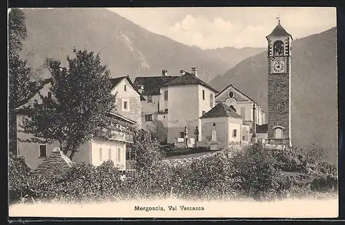 AK Mergoscia, Teilansicht mit Kirche