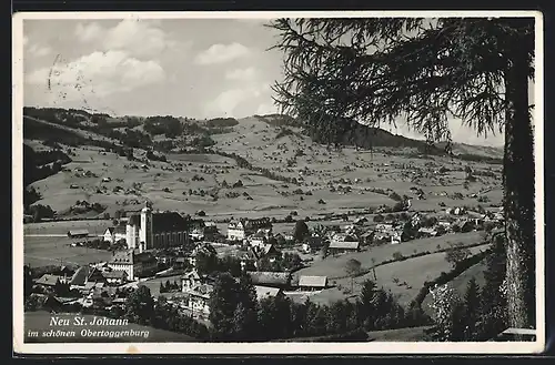 AK Neu St. Johann /Obertoggenburg, Teilansicht mit Kirche