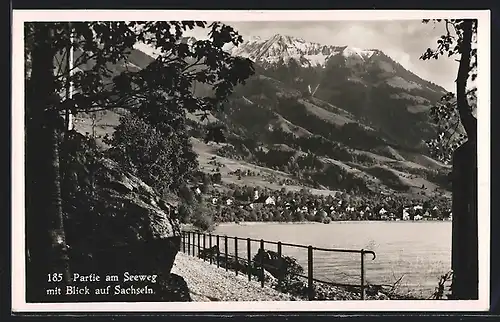 AK Sachseln, Seeweg mit Blick auf den Ort