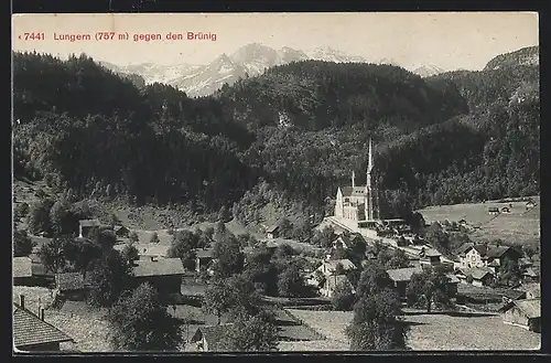 AK Lungern, Panorama gegen den Brünig