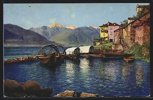 Künstler-AK Photochromie Nr. 3259: Ranzo, Lago Maggiore