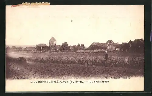 AK La Chapelle-Véronge, vue generale, Feldarbeiter